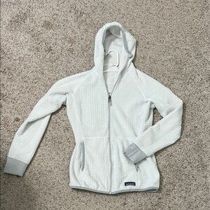 Patagonia Women Fleece Polartec Zip Hoodie Jacket Tech R2 White Size XS